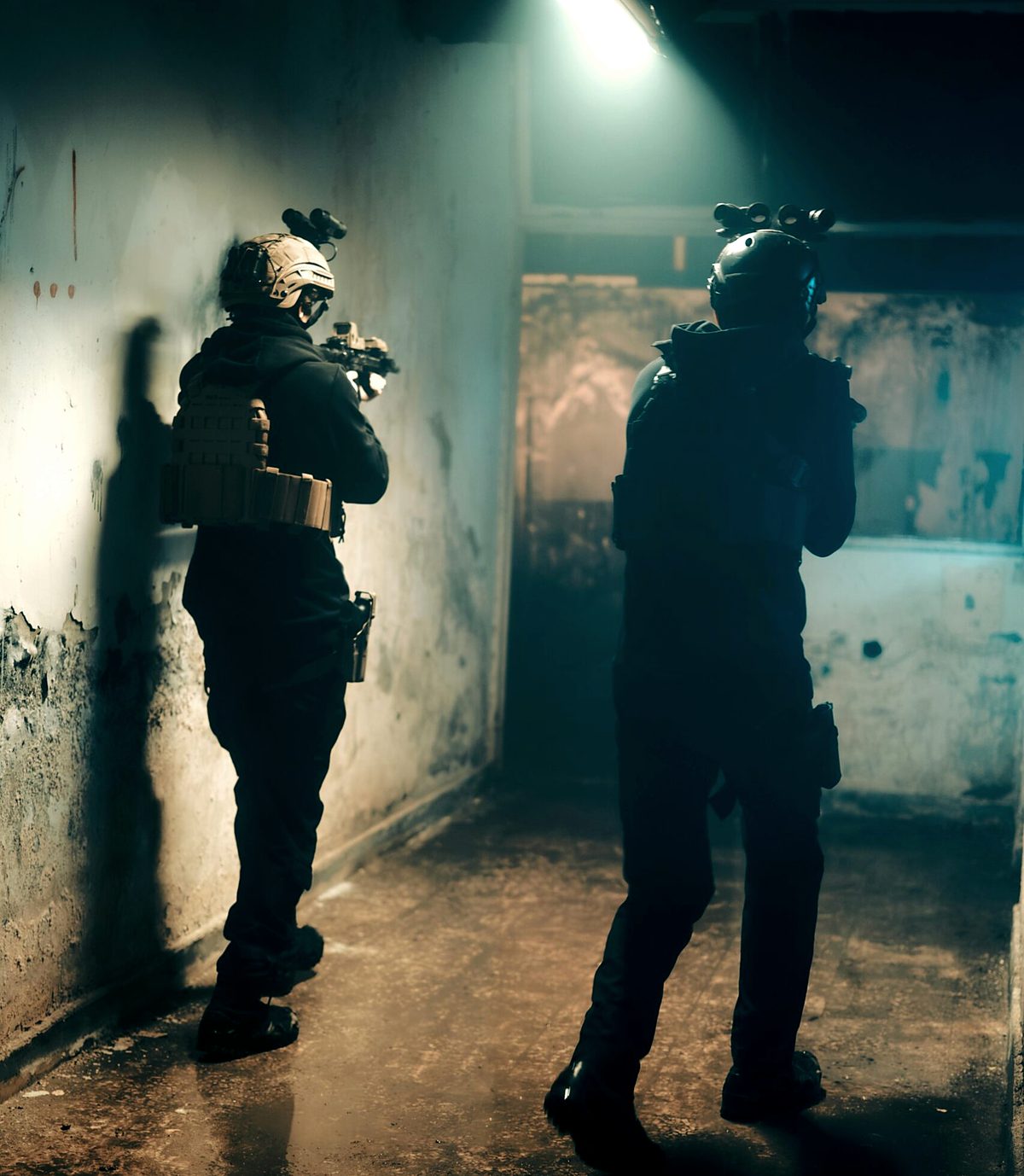 Tactical training exercise in low light
